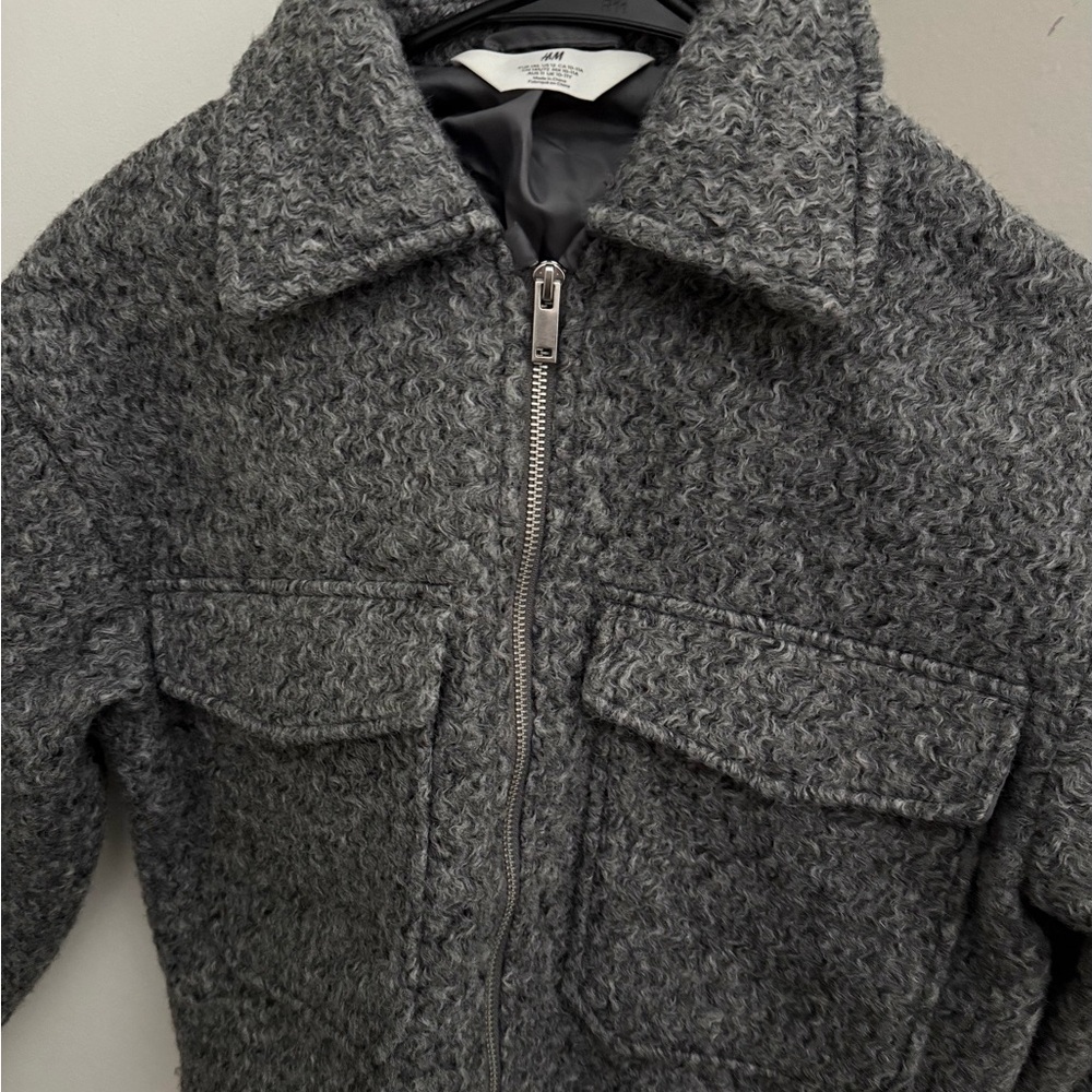 H&M Charcoal Textured Jacket - Picture 2 of 3